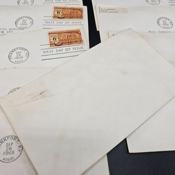 1968 First Day Of Issue Daniel Boone 6¢ Stamped Envelopes Frankfort KY LI3014 - Picture 8 of 8